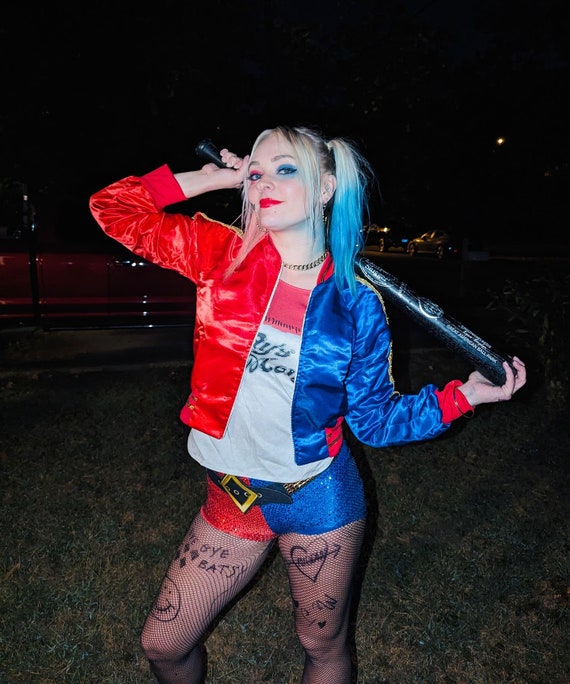 Harley Quinn Costume Adult Jacket Full Set high-quality Costume for  Halloween, Comicon, and Holiday Events 