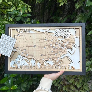 Custom Football Stadium Map: 3D Wooden Travel Tracker, Football Fan Gift