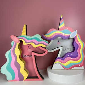 Made to Order Personalized Custom Unicorn Set Series Chidren Money Box, Piggy Bank, Gifts for Kids, Baby Gifts, Custom Gifts for Kids