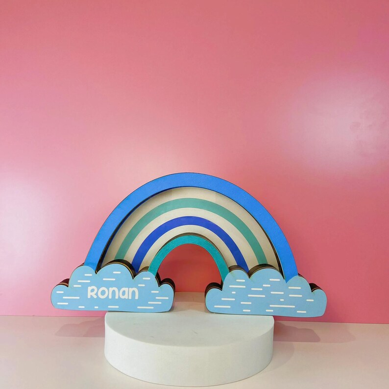 Personalized Custom Name Rainbow Multiple Colors Chidren Money Box