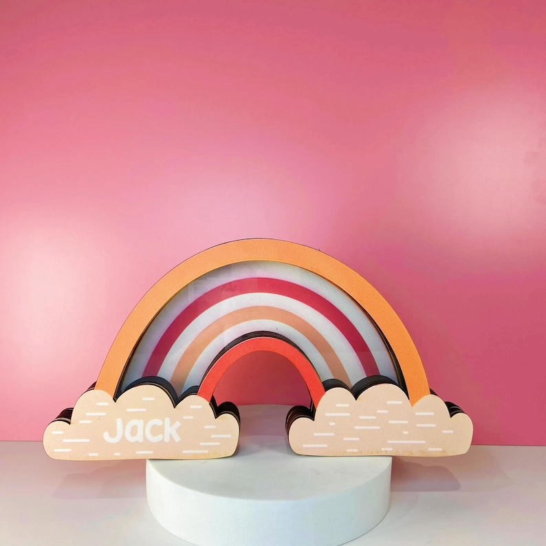 Personalized Custom Name Rainbow Multiple Colors Chidren Money Box