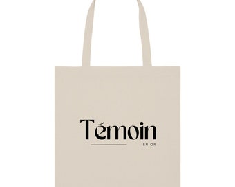 Gold witness tote bag