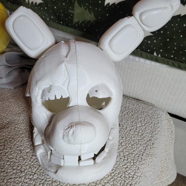 Five Nights At Freddys Wearable Springbonnie/Yellow Rabbit Mask from FNAF Movie-Digital Download for DIY 3D print