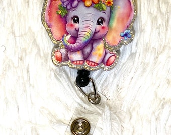 elephant badge reels, funny badge reel, cute badge reel