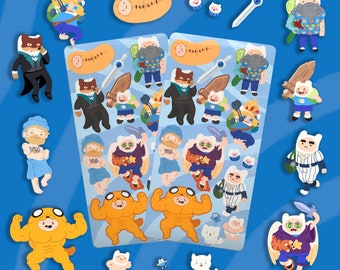 Finn Sticker Sheet - AT Vinyl Waterproof Glossy