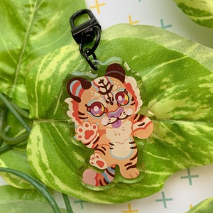 Tiger Acrylic Keychain - 2 inch cute keychain