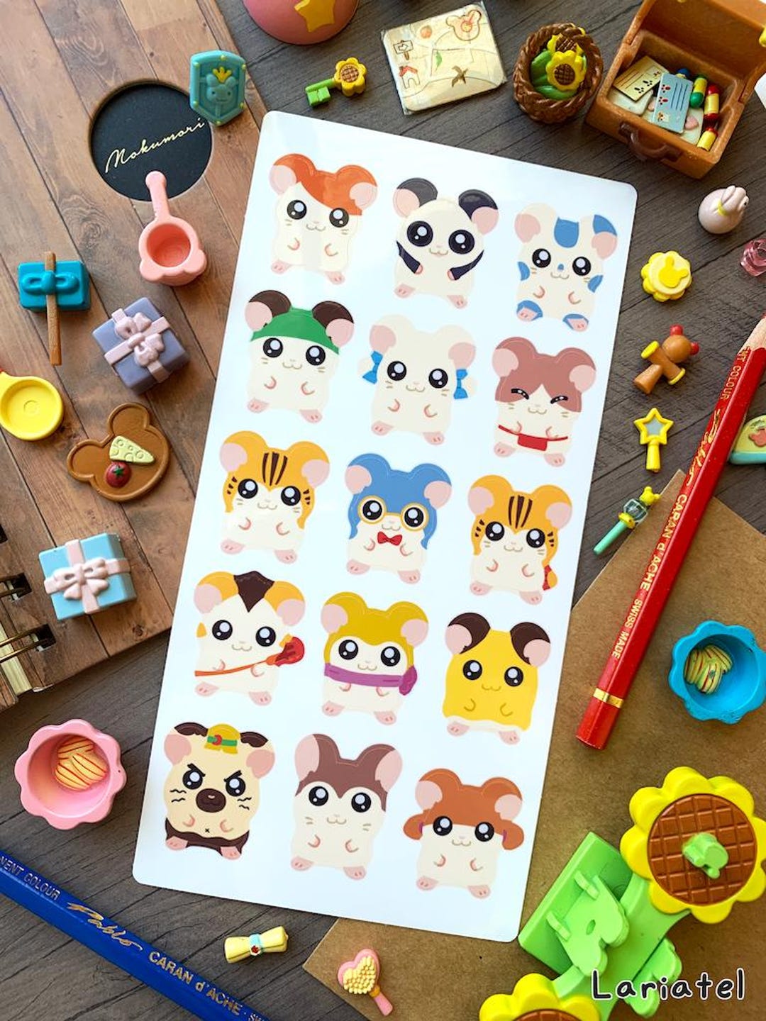 Hamtaro Sticker Sheet - Hamsters Vinyl Waterproof Glossy - Etsy