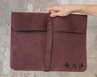 Personalized leather document holder, Engraved leather folder, Leather document organizer, Custom document folder, Leather paper pouch