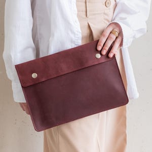 Personalized leather folder, Leather paper case, Paper document folder, A4 leather document holder, A5 document case, Business paper folder