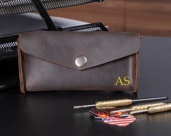 Personalized leather dart case, Leather darts holder, Dart carrying case, Darts set holder, Leather dart wallet, Leather dart cover