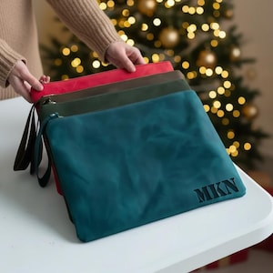 Custom leather document holder, Personalized document bag, Leather document case with zipper, Leather document bag, Leather document bag