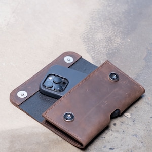 Leather belt phone holder,Cell phone belt holder,Personalized phone case leather,Cell phone holsters,iPhone belt case,Belt clip phone case image 3