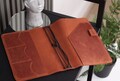 Leather notebook personalized, Customized notebook cover, Leather journal refillable, Travel journal with pockets, A5 leather journal product logo