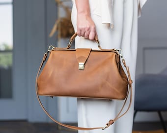 Custom leather doctor bag, Crossbody doctor bag, Doctor bag purse, Doctor bag for women, Leather medical bag, Womens medical bag