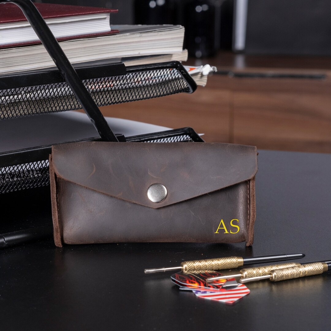 Personalized Leather Dart Case, Leather Darts Holder, Dart Carrying Case, Darts Set Holder