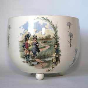 French Vintage Faience Choisy-le-Roi Flowerpot