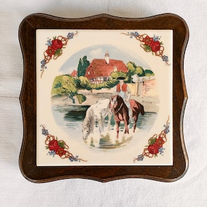 Vintage French Faience Hot Stand Sarreguemines Obernai