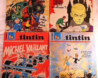 Revista francesa antigua Tintín Cómics Noticias antiguas Publicidad