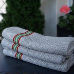 Set Vintage French  Weave Towel