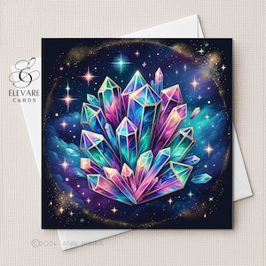 Nebula Edelstein-Felsen. Zen Geburtstagskarte, Bruder, Schwester Nichte, Neffe, Papa Mama, wählen Sie 6 x 6 / 8 x 8 "Hochglanz Finish Deluxe Top Grade 420gsm