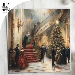 Viktorianische Kugel, Down Down Down, Weihnachtskarte, Merry Christmas Mum, Dad. Wählen Sie zum Personalisieren, Front & Inner Card 6 x 6 8 x 8,6 5 x 5 SAVE Kaufen