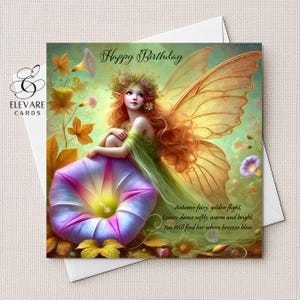 Personalisierte Fee-Karte | Poster | Mama, Mutter, Tochter, Freundin, Schwester.  6x6"oder 8x8" | Glänzend und hochwertig, 420 g/m²