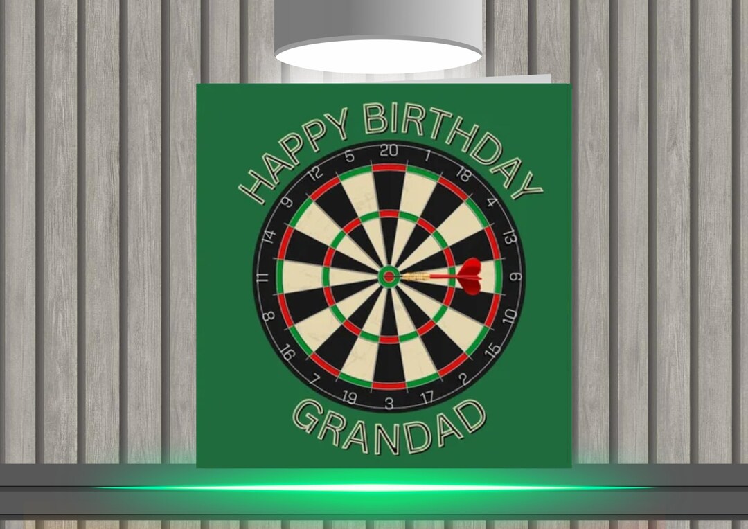 Personalised DARTS Birthday Card for Men for Him Dad Son Etsy