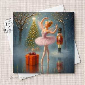 A Fada Açucarada Quebra-Nozes. Cartão de Natal | Cartaz. Balé de Tchaikovsky de E.T.A. Conto de Fadas de Hoffmann. Personalizar. 6x6 8x8,6 5x5