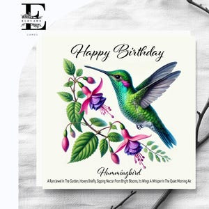 The Starling Bird Painting of UK, Waldwildvogel-Geburtstags-Grußkarte mit Vers. Wählen Sie 6x6 8x8 "Glos Finish Deluxe Top Grade 420gsm