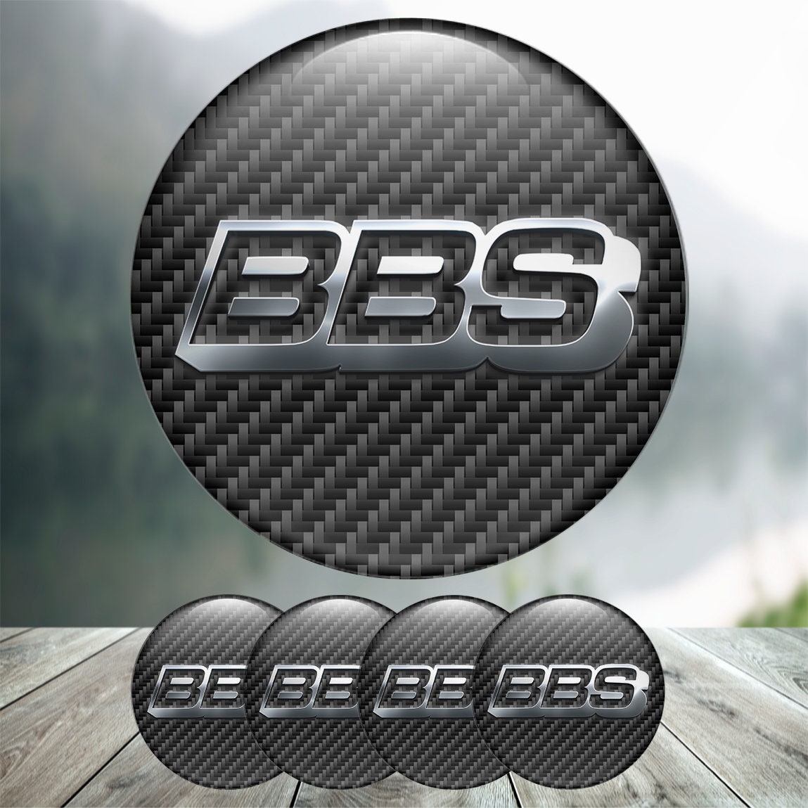  4x BBS Aufkleber Felgen (22x72 mm) Sticker Logo Auto  Tuning Optik Styling Decal 50 Jahre Jubiläum