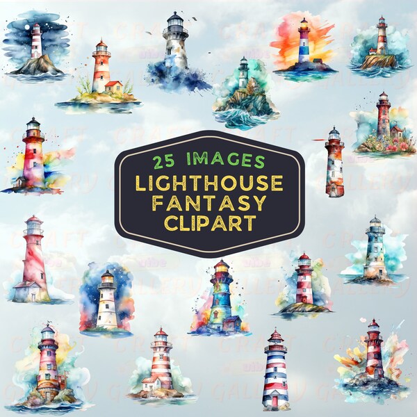 Printable Lighthouse Clipart - Etsy