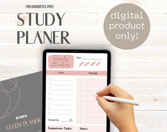 Goodnotes Digital Study Planer - iPad Planer - Tagesplaner - Schule - Uni - Bullet Journal Planer