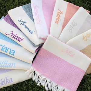 Bachelorette Party Favors, Embroidered Beach Towel Gift For Girls Trip, New Home Gift, 40"x70", Gifts For Partner, Employee Gifts, Peshtemal