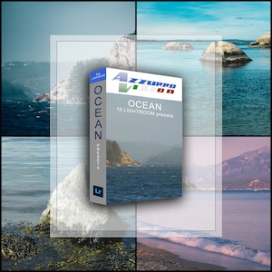 Ocean presets for Lightroom desktop/mobile, deep blue surf travel
