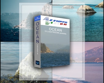 Ocean presets for Lightroom desktop/mobile, deep blue surf travel