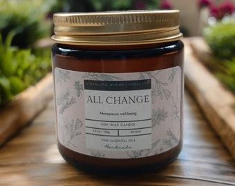 Aromatherapy Soy Candle: Natural Essential Oils, Menopause Relief