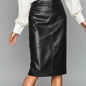 Etsy womens leather skirt discount