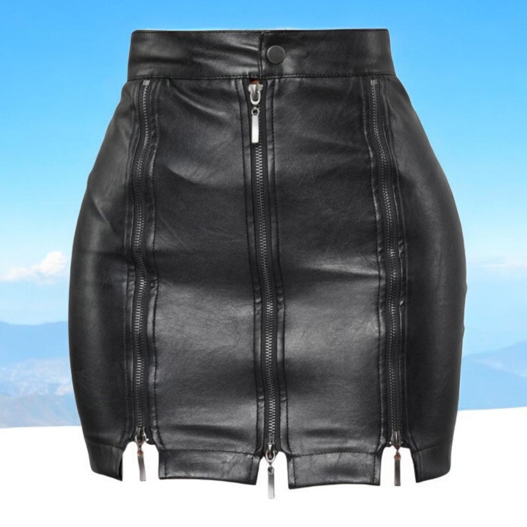 LEATHER CREST MINI SKIRT main image 1