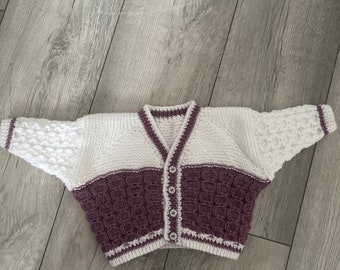 Hand Knitted Baby Girl Cardigan