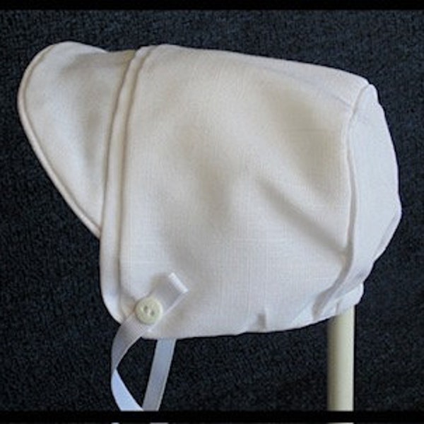 Baby Boy White Linen Hat