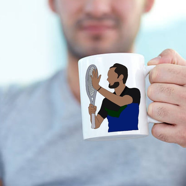 Daniil Medvédev mug design, Daniil Medvédev tennis player mugs