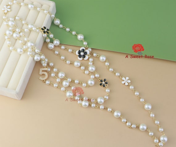 real chanel pearl necklace