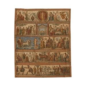 Roman Empire Blanket, Pompeii Fresco Throw, Ancient Rome Decor, History Buff Gift, Gladiator Chariot Mural, Classical Art Blanket, Italy image 6