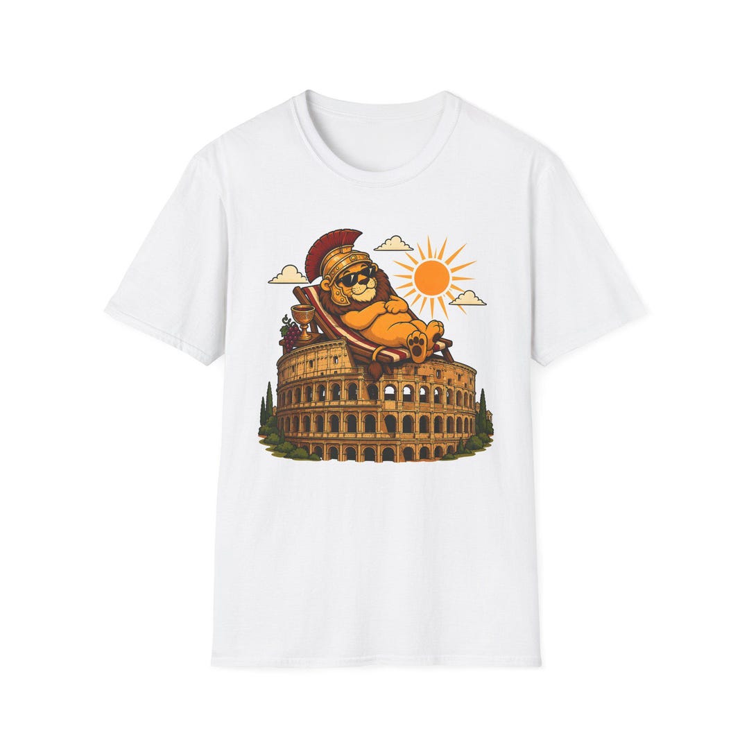 Roman Lion T-shirt | Colosseum Lion Tee | Funny Ancient Rome Shirt ...