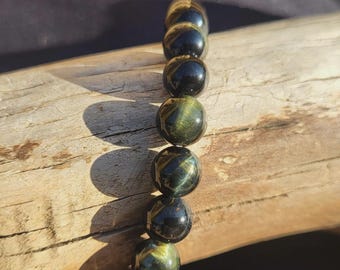 Hawk's eye bracelet, hawk's eye quartz jewelry, third eye crystal jewelry, crystal and stone bracelet