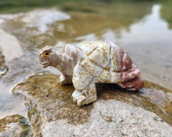 turtle gift / turtle stone / turtle decoration / soapstone / stones and crystals / minerals / crystal healing / decoration / small gift