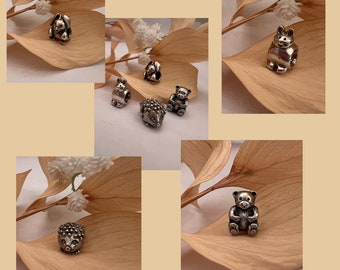 Selection of Vintage Retired Pandora Animal Charms.