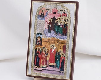 INTERECESSION Of The THEOTOKOS Icon, Personalized Icon, Handmade Orthodox Icon Of Holy Protection, Orthodox Icon, Religious Icon Home Decor