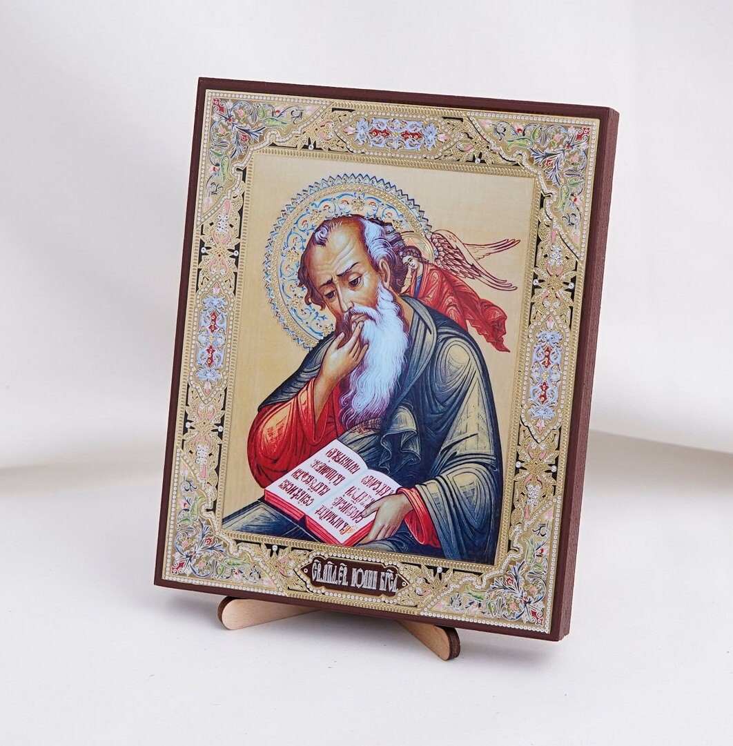 St. JOHN The APOSTLE, Evangelist And Theologian Icon, Personalized Icons, Handmade Orthodox Icon Of The Saint John, Orthodox Icon Home Decor