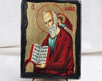 Icon Of SAINT JOHN The APOSTLE, Christian Icons, Handmade Orthodox Icon Of Saint John, Home Decor, Wood Icons 5.1x6.7 inch